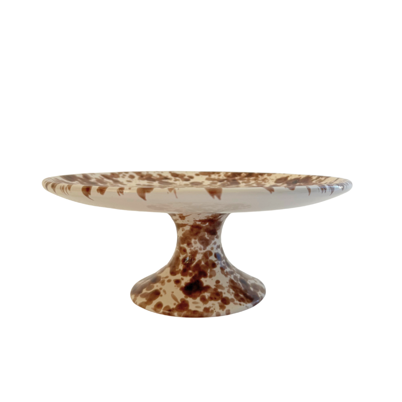 Splatter Cake Stand - Brown