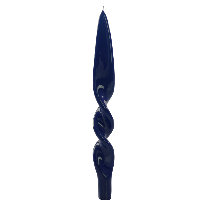 Swirl Candles - Navy