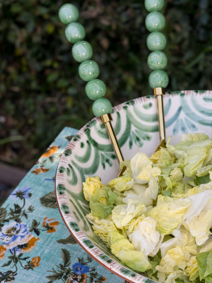 Floral Vine Bowl - Green
