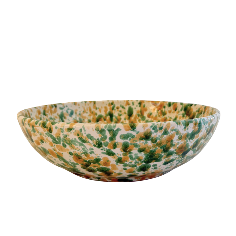 Splatter Serving Bowl - Yellow/Green