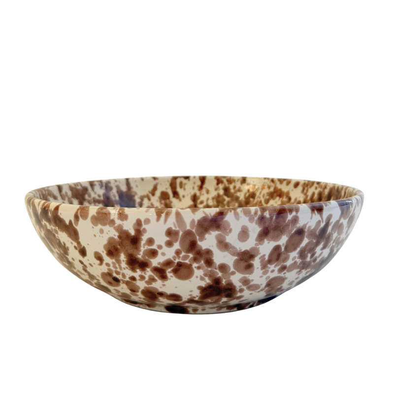 Splatter Serving Bowl - Brown
