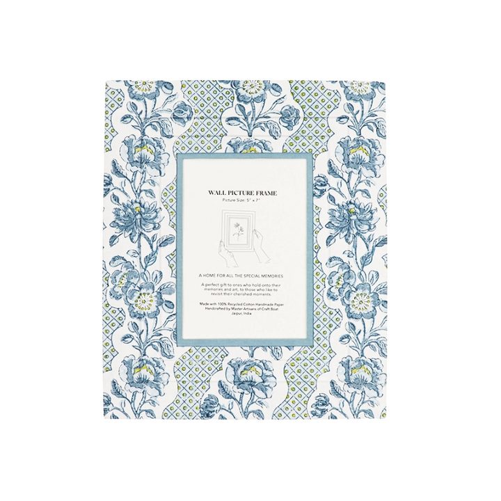 Trellis Wall Photo Frame - Blue