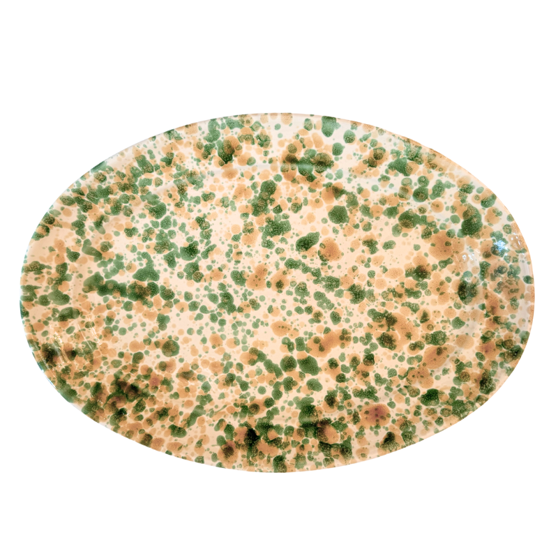Splatter Serving Platter - Yellow/Green