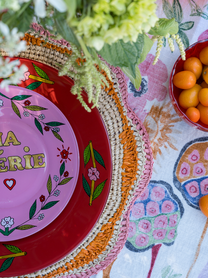 Hand-Painted Ma Cherie Plate