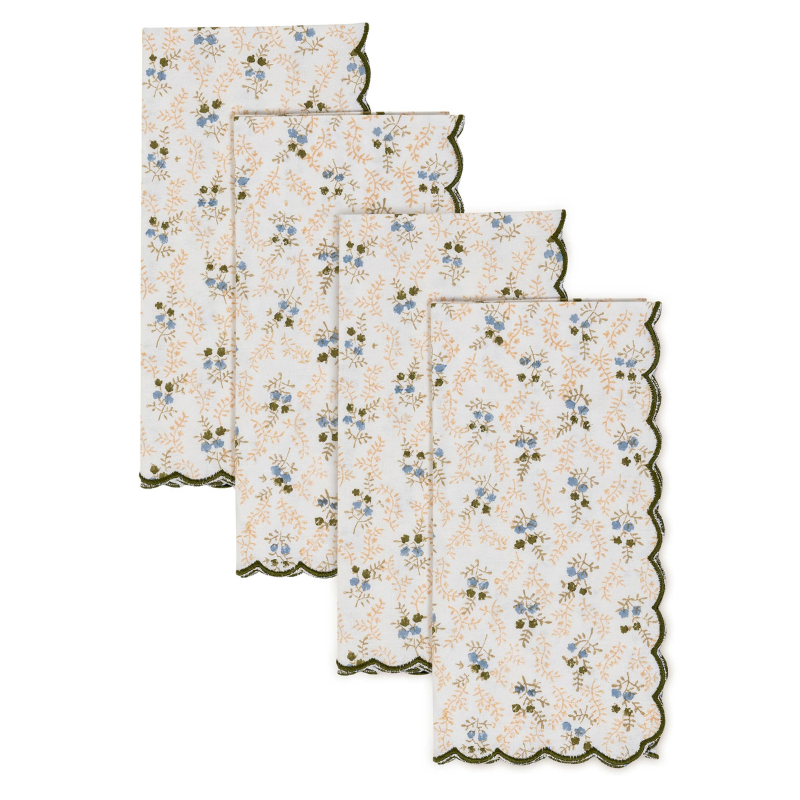 Little Flower Napkins - Green