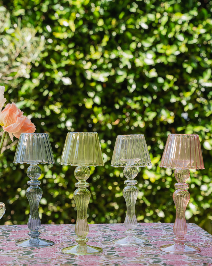 Tea Light Table Lamp - Clear