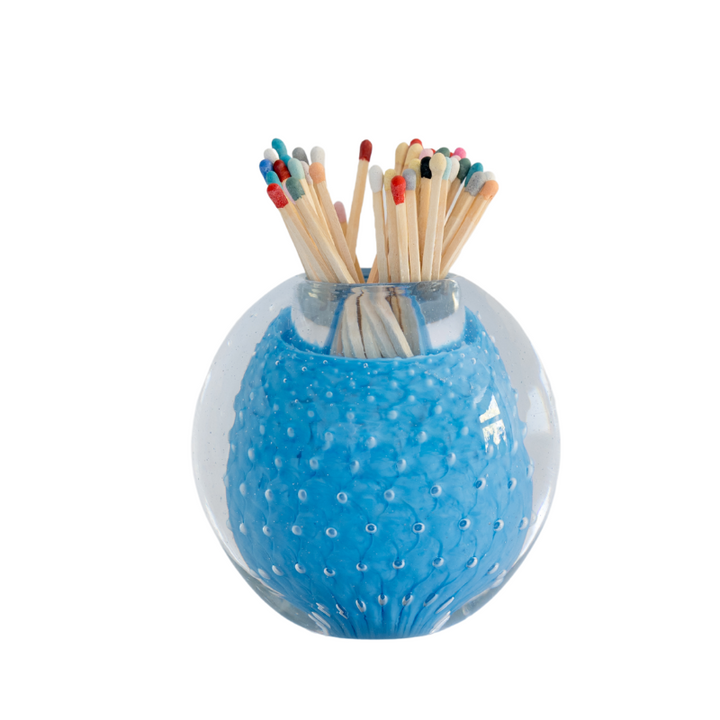 Blue Glass Match Strike