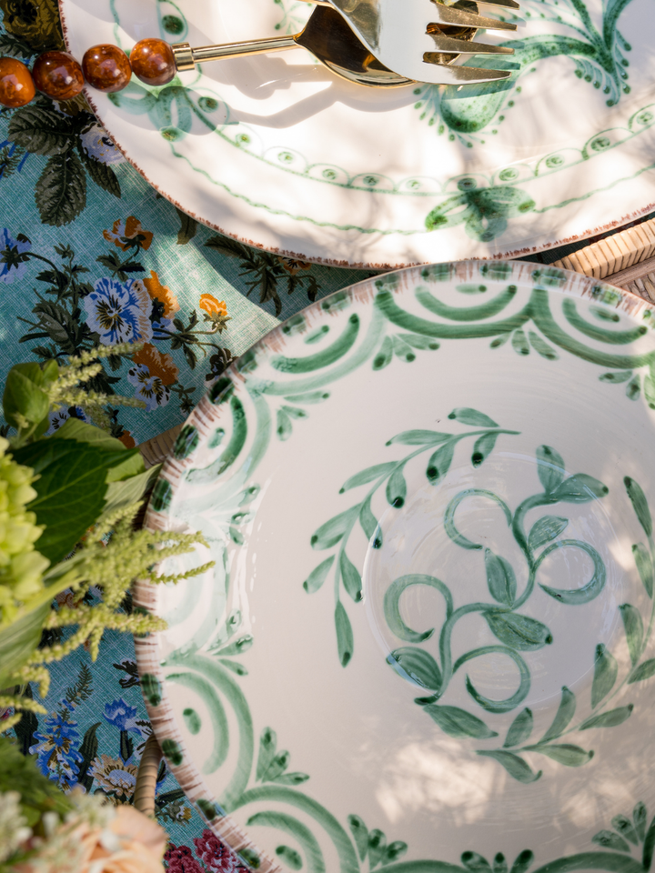 Hydrangea Serving Platter - Green