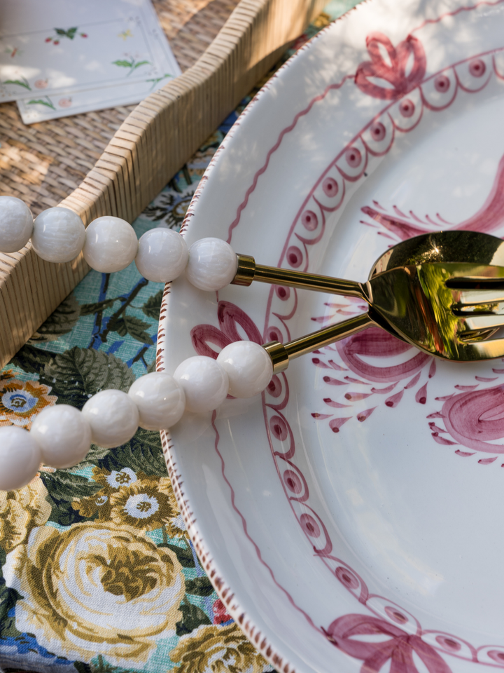 White Ball Serving Set