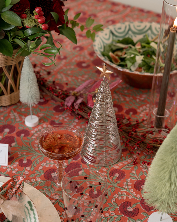 Cactus Flower Tablecloth - Cinnabar