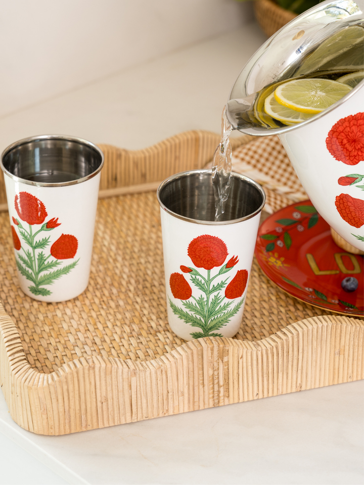 Scalloped Tray w/ Handles