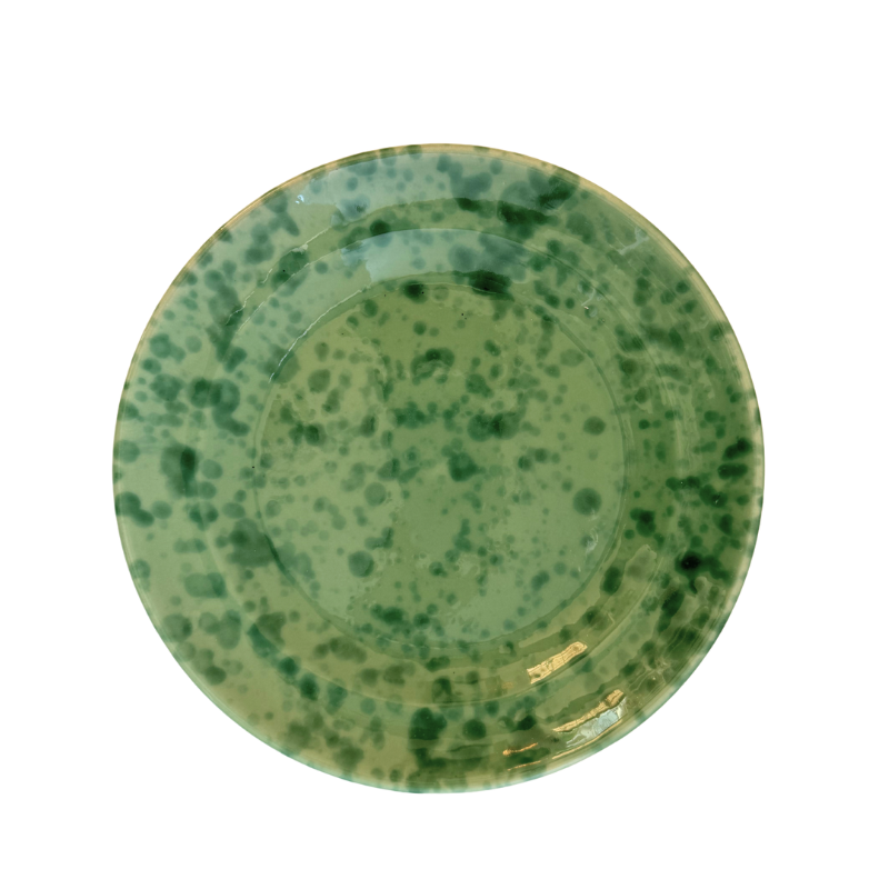 Splatter Dinner Plates - Turquoise