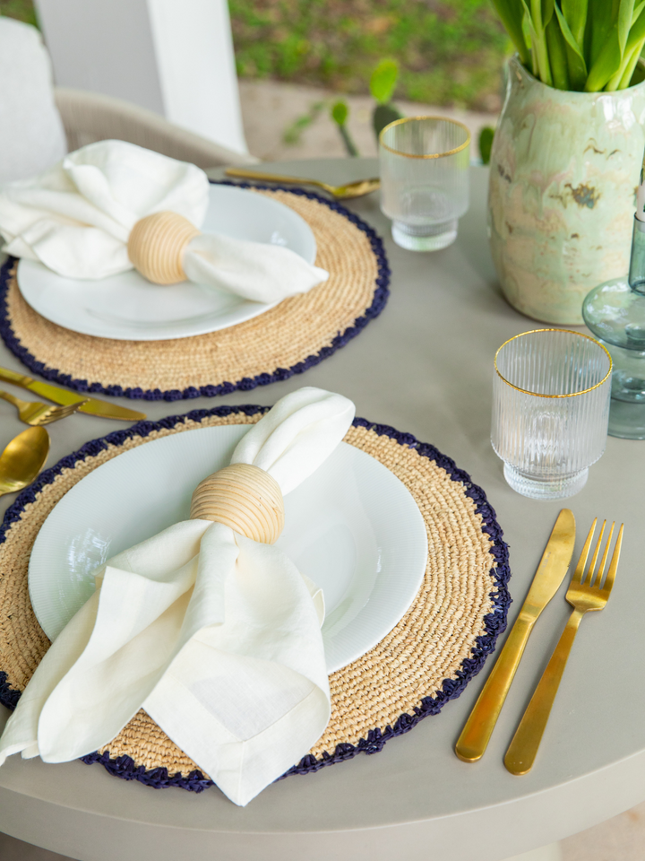 Woven Placemats - Navy