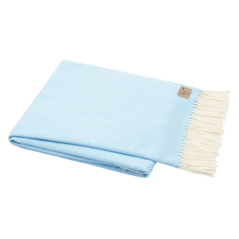 Sky Blue Italian Herringbone Throw