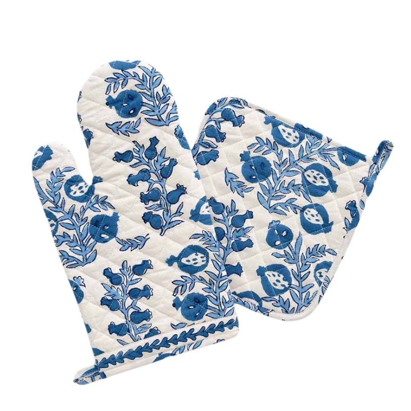 Pomegranate Bells Oven Mitts