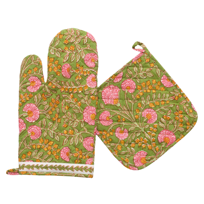 Cactus Flower Oven Mitts