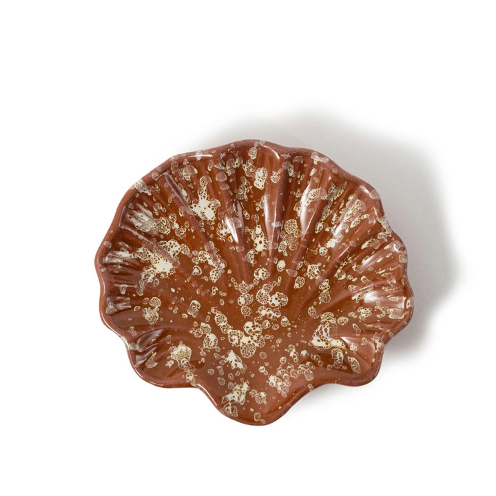 Splatter Coquillage Dish - Terracota/Cream