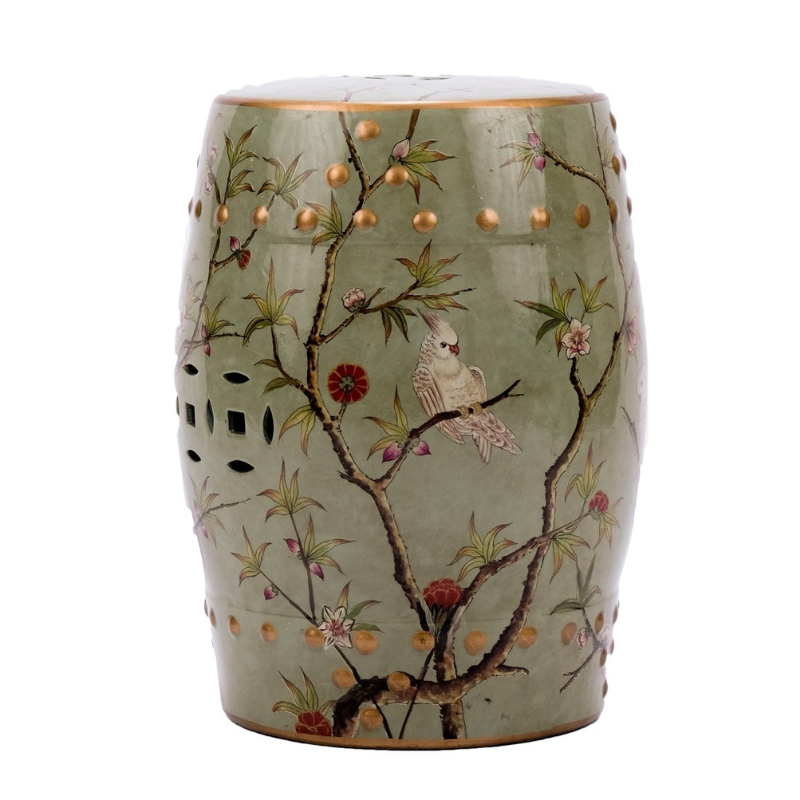 Green Rose Garden Stool