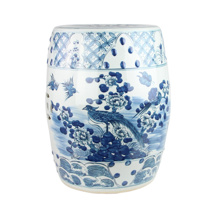 Village Flowers Garden Stool