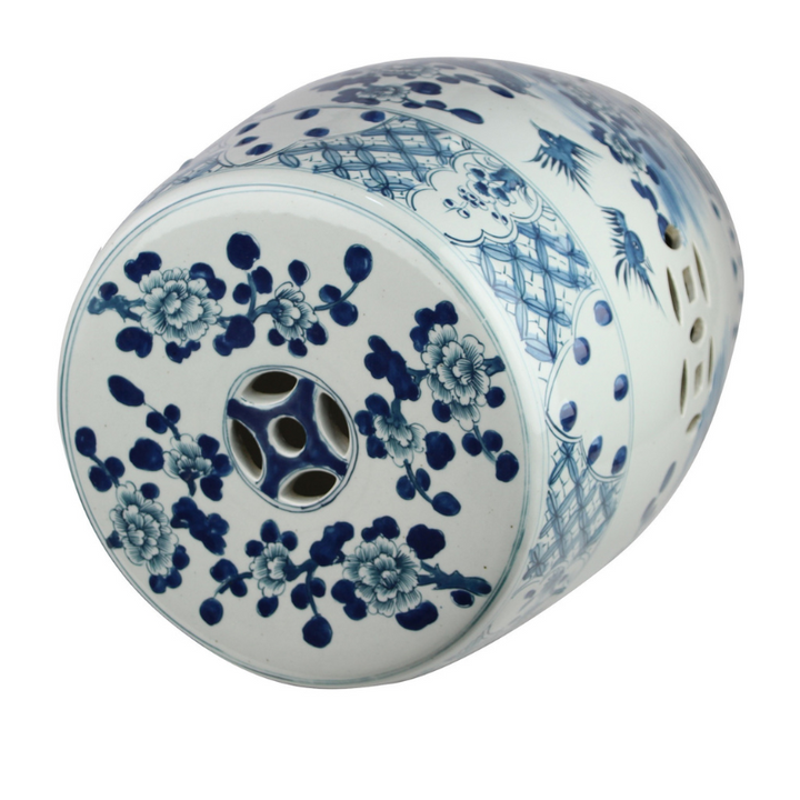 Village Flowers Garden Stool