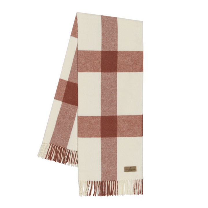 Spicy Orange Plaid Throw