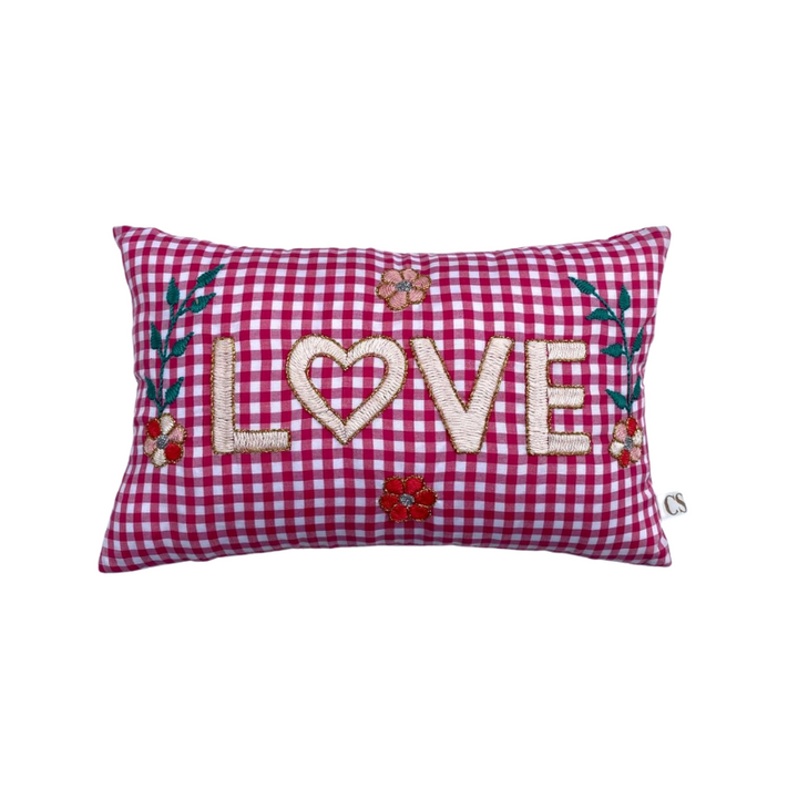 Mini Embroidered Love Pillow