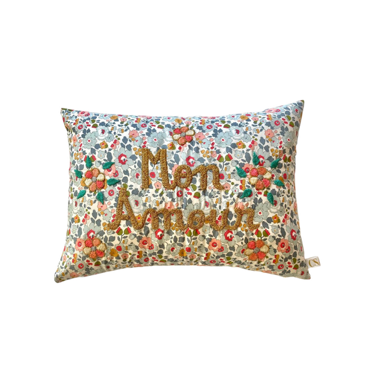 Liberty Embroidered Mon Amour Pillow