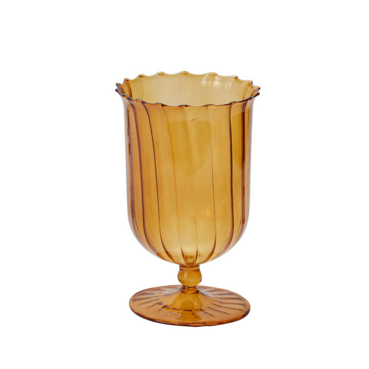 Amber Waves Footed Vase