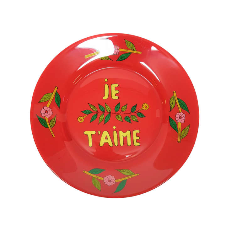 Hand-Painted Je T'aime Plate