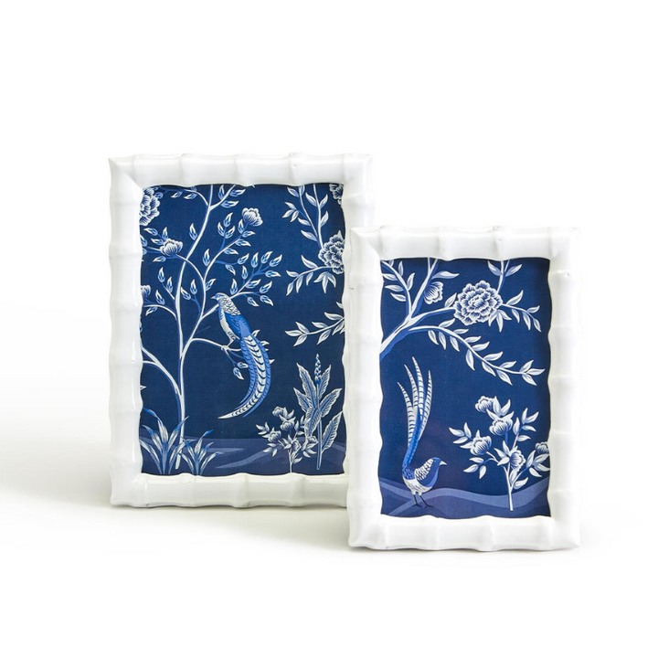 Glossy White Bamboo Photo Frame