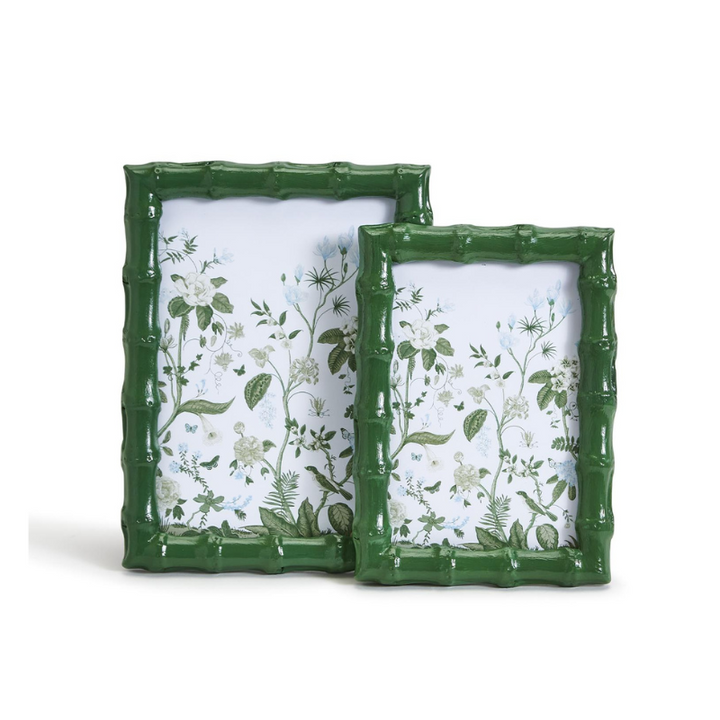Glossy Green Bamboo Photo Frame