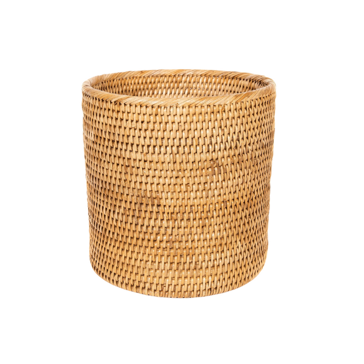 Petite Natural Rattan Wastebasket