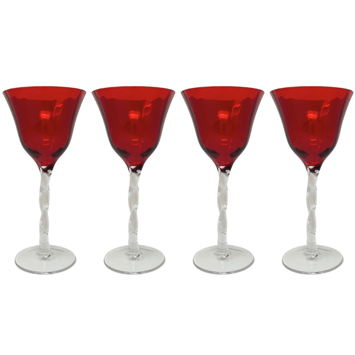 Claire Wine Glasses - Red