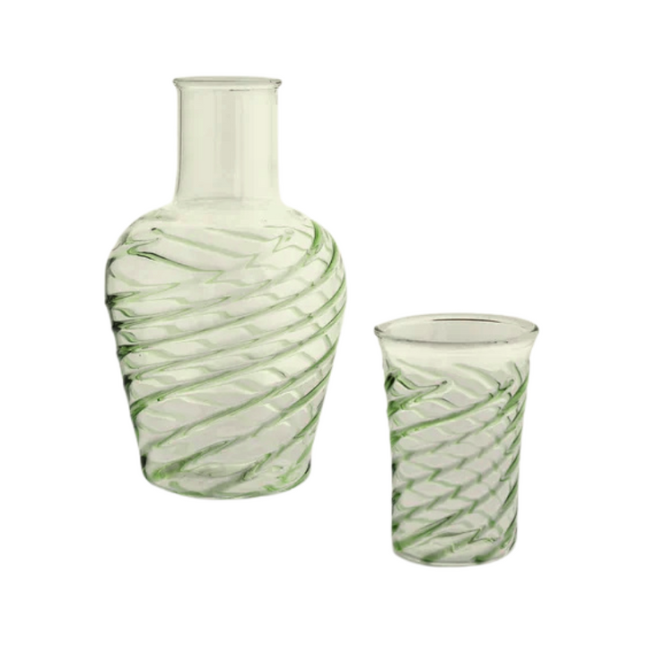 Swirl Carafe Set - Green