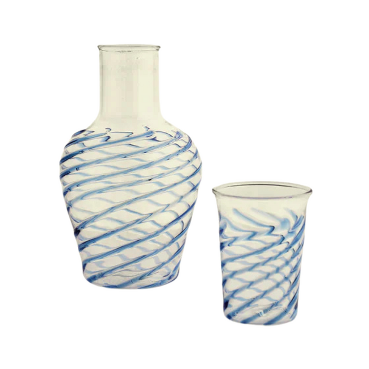 Swirl Carafe Set - Green Blue