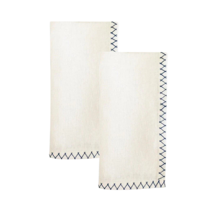 Zig-Zag Napkins - Navy