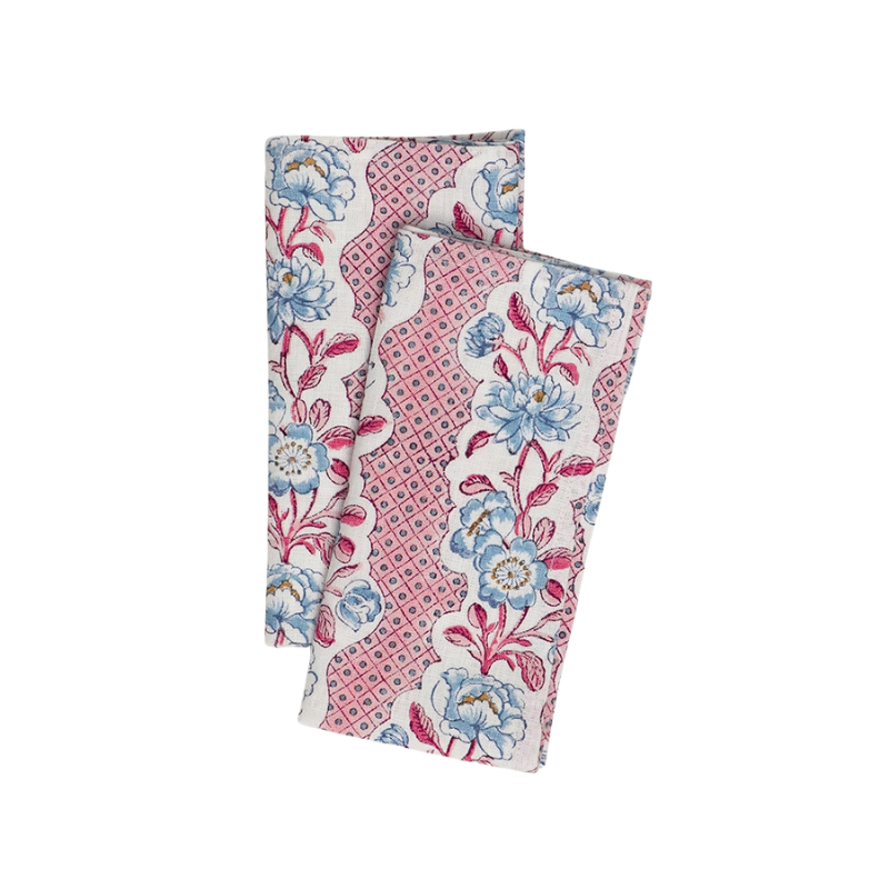 Blooming Trellis Napkins - Red