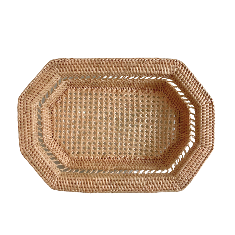 Large Rectangle Rattan Tray
