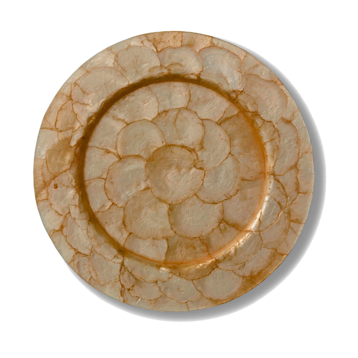 Capiz Shell Chargers - Gold