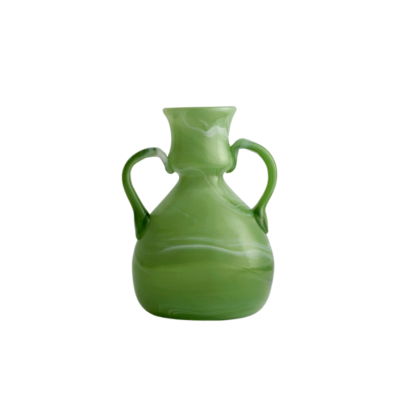 Marbled Amphora Vase - Green