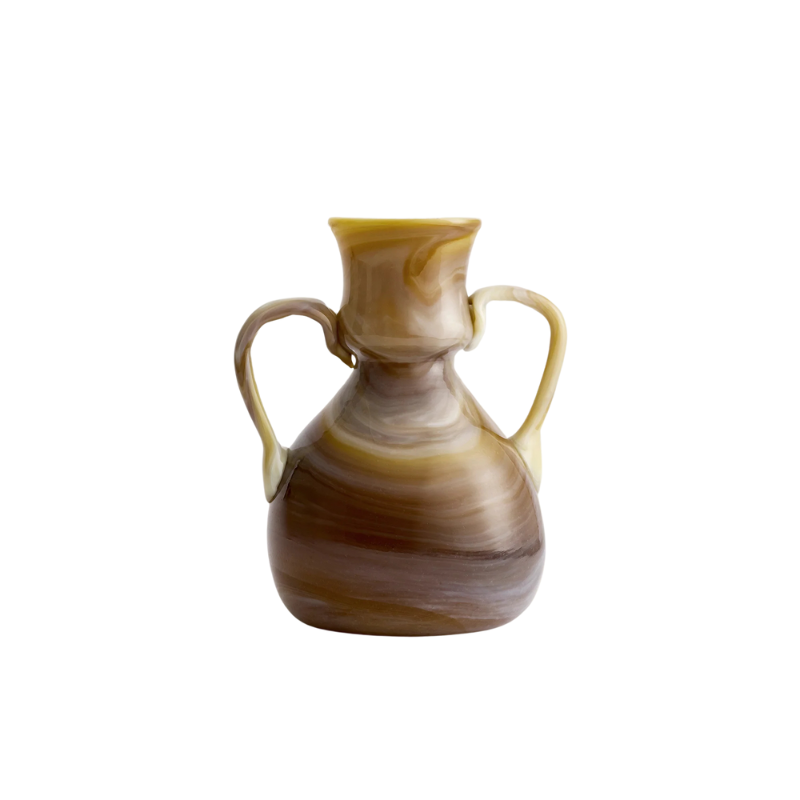 Marbled Amphora Vase - Amber