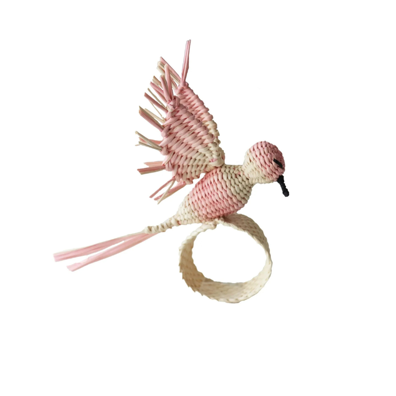 Hummingbird Napkin Rings - Pink