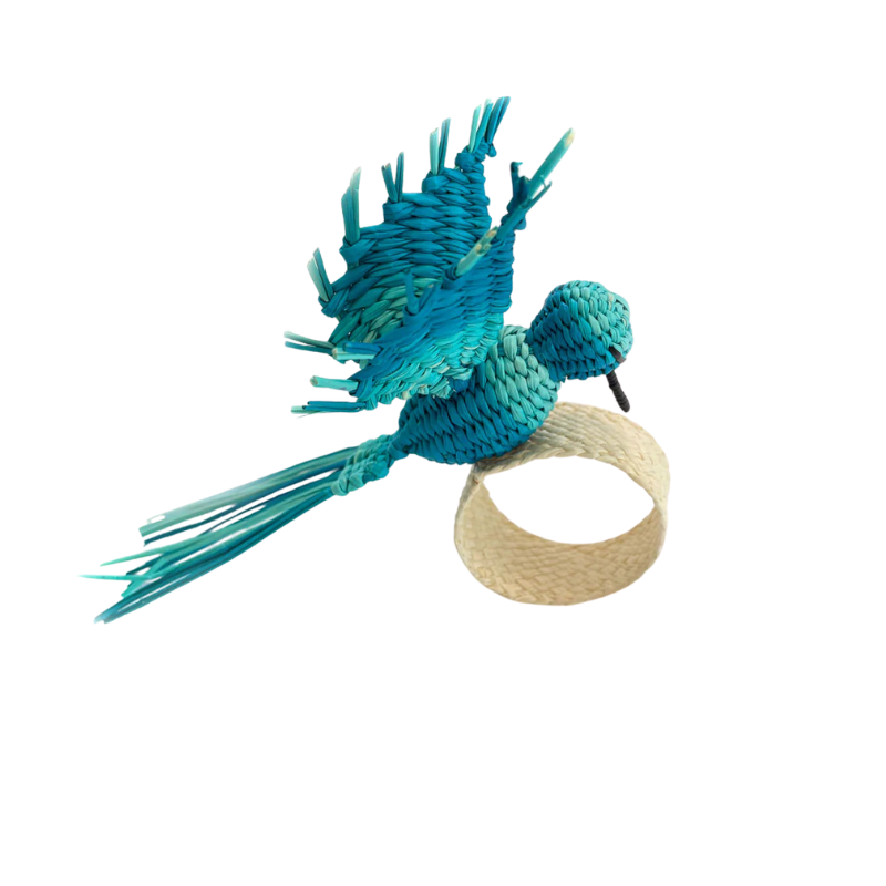 Hummingbird Napkin Rings - Blue