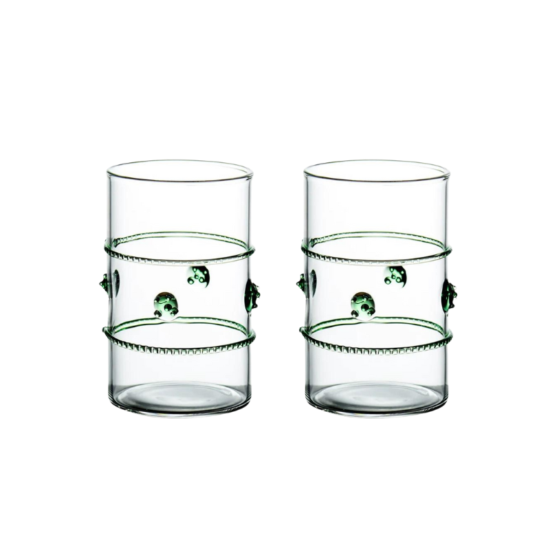 Green Rope Glass Votives