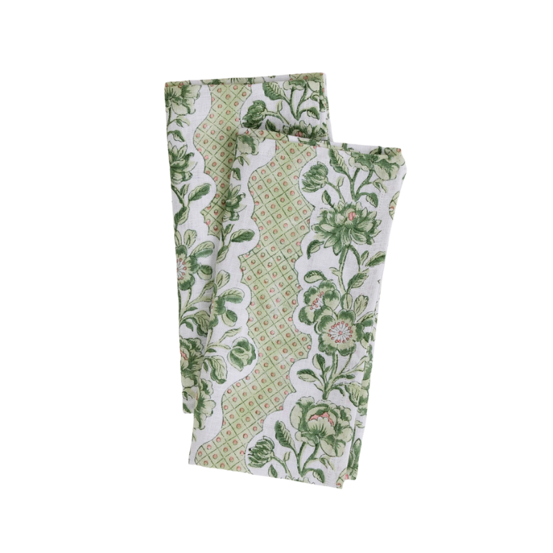 Blooming Trellis Napkins - Green