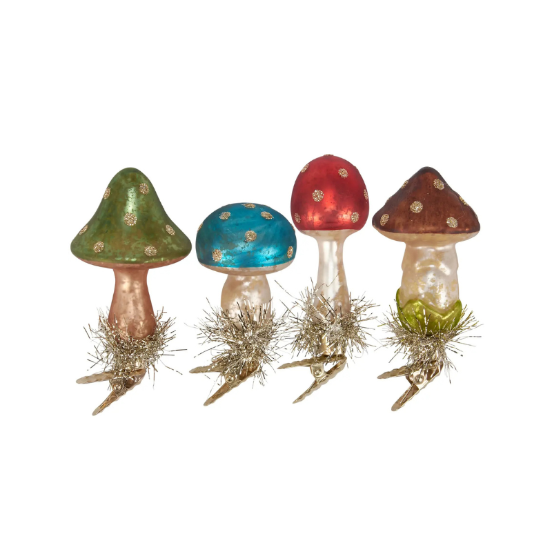 Gilded Mushroom Ornaments