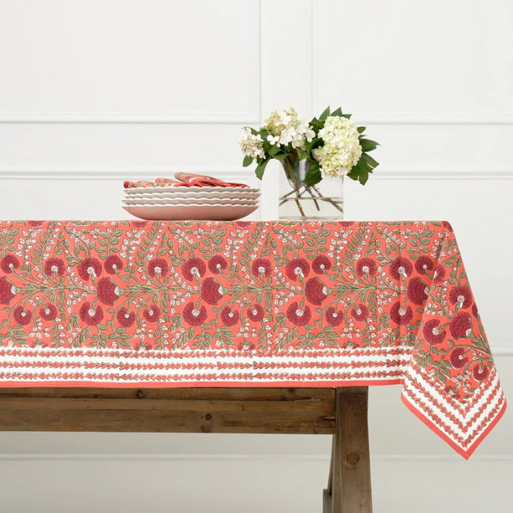 Cactus Flower Tablecloth - Cinnabar