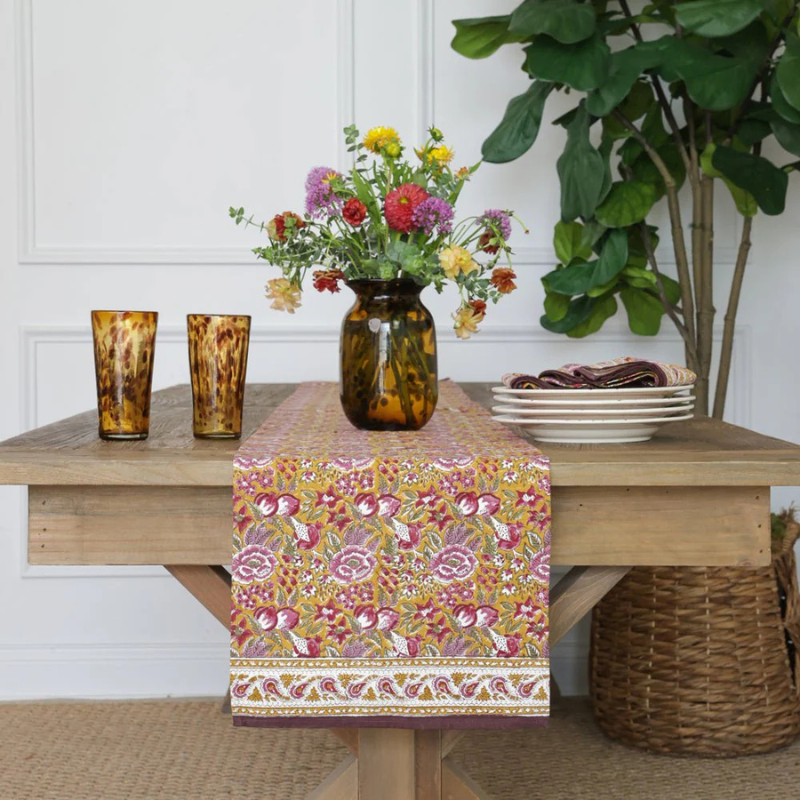 Pomegranate Garden Table Runner
