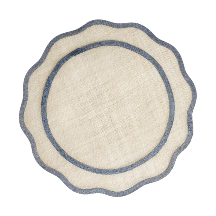 Scalloped Placemats - Pale Blue