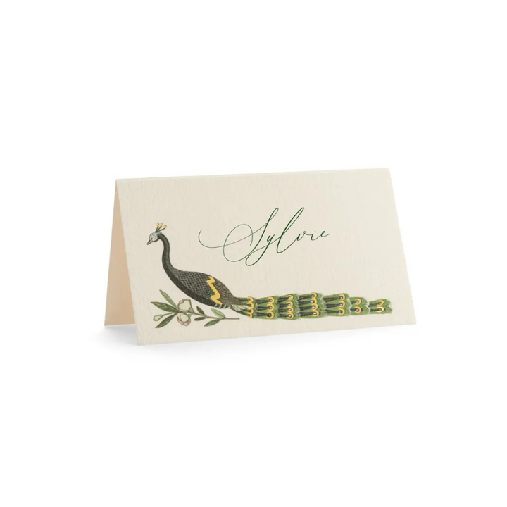 Peacock Place Cards